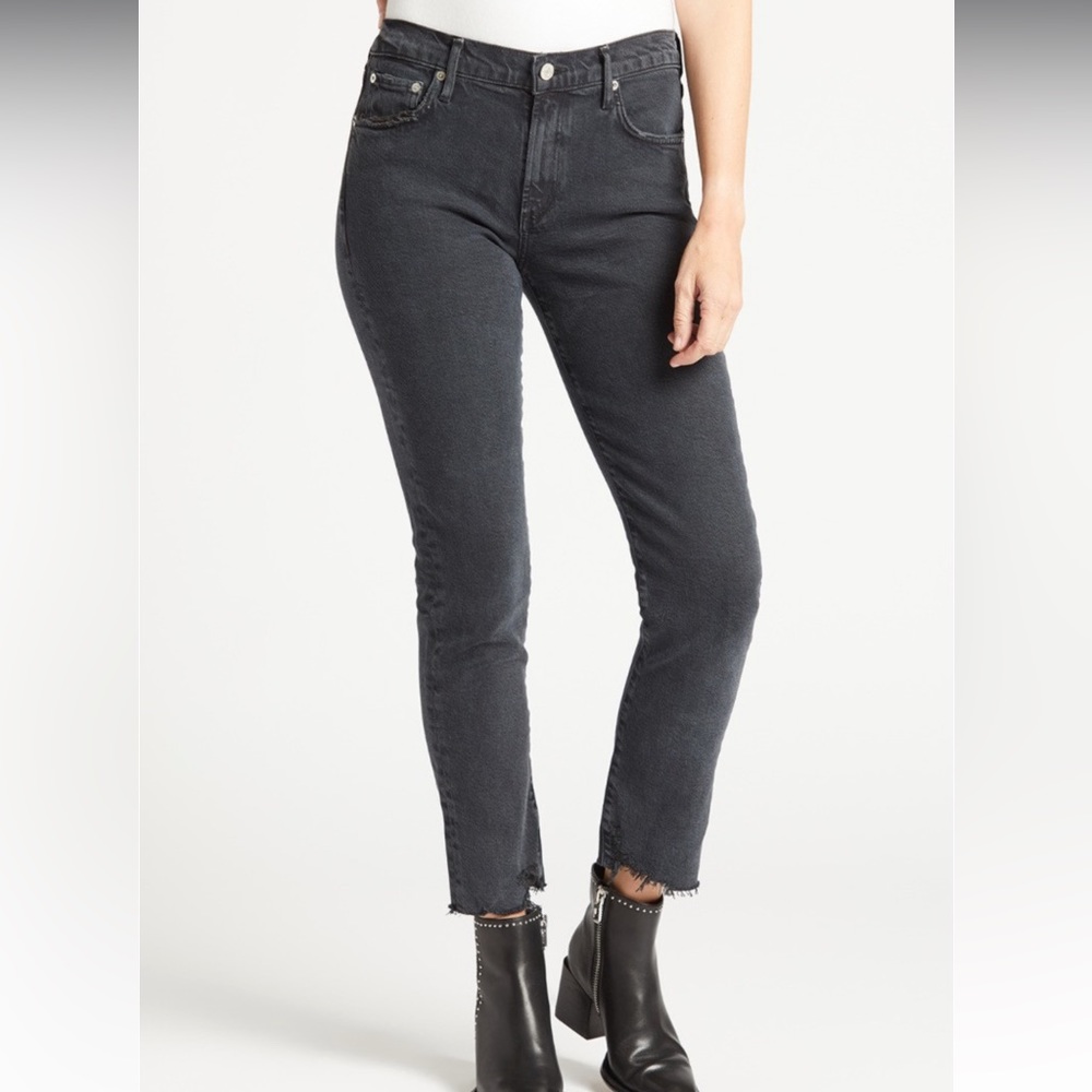 AGolde Toni mid rise jeans in feral wash